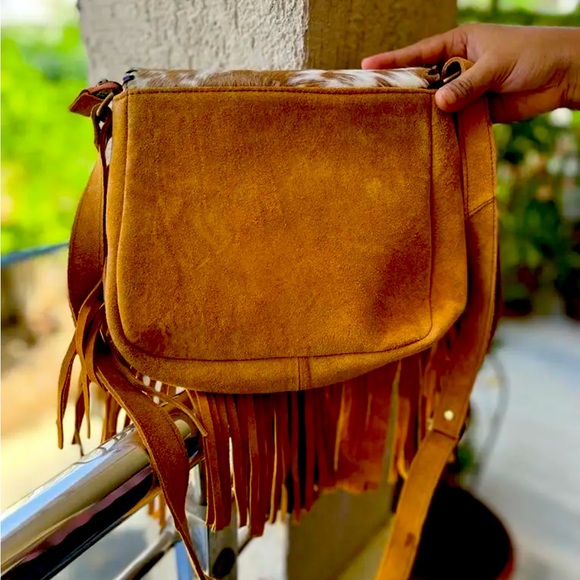 (Last 1 )🔥Western crossbody bag fringe cowhide suede leather fringe tassel,tu… - Picture 5 of 8
